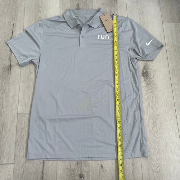 Nike RUN Polo Shirt Men’s Size Medium Gray NWT - Picture 6 of 11